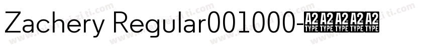Zachery Regular001000字体转换